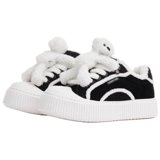 13 DEMARZO Transformation Bear Collection Cow Split Leather Low top Skateboard Shoes Women's