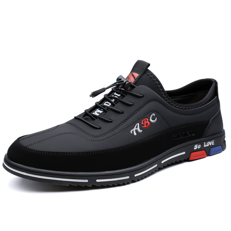 YIMINU Men's Casual Shoes Men's Low Top Black