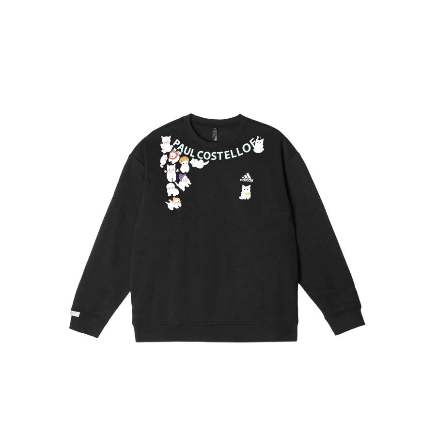 Adidas Adidas LABEL Sweatshirts Unisex Black Crew Neck Moderate