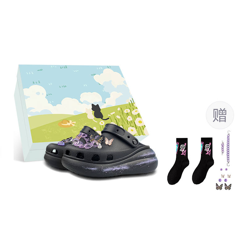 Crocs Crocs Crush Clog Clogs Unisex Black Purple
