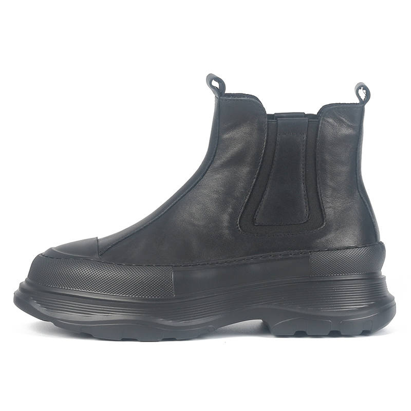 TAIDIAN Short Chelsea Boots Men's Black