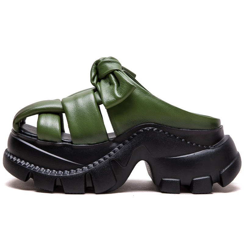 JIEZHOU Rubber Sole Woven Abrasion Resistant Abrasion Resistant Closed Toe Slippers Women's