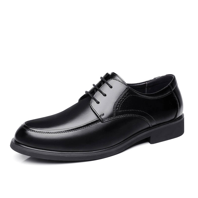 CITONGXIANSHENG Cow Split Leather Casual Shoes Men's Black