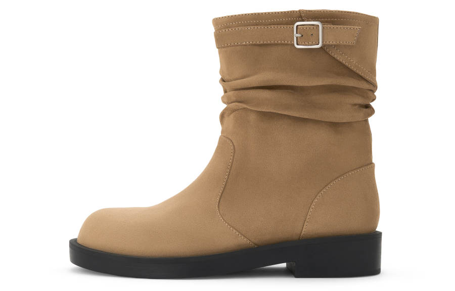 CHARLES&KEITH Small Ck Pu Ankle Boots 3.5cm Women's