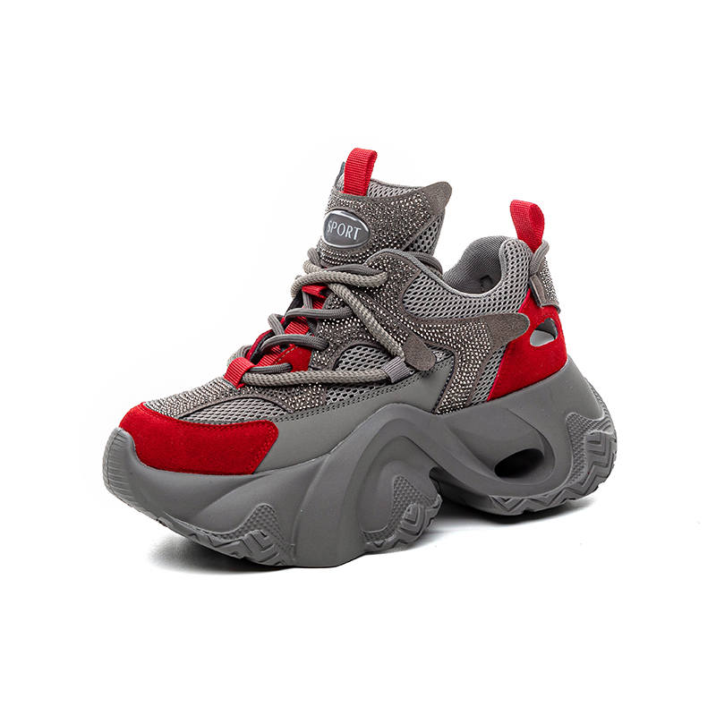 PLO CART Abrasion Resistant, Breathable, Lightweight Low top Chunky Sneakers Women's