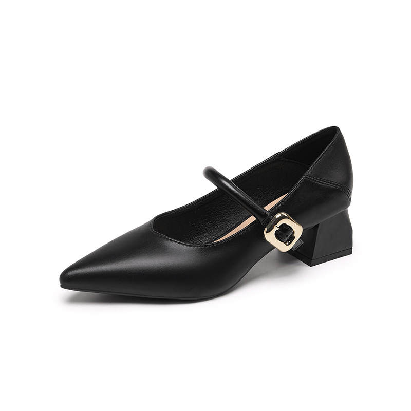 JIUXINGDAO Chunky Heel Mary Jane Shoes Women's