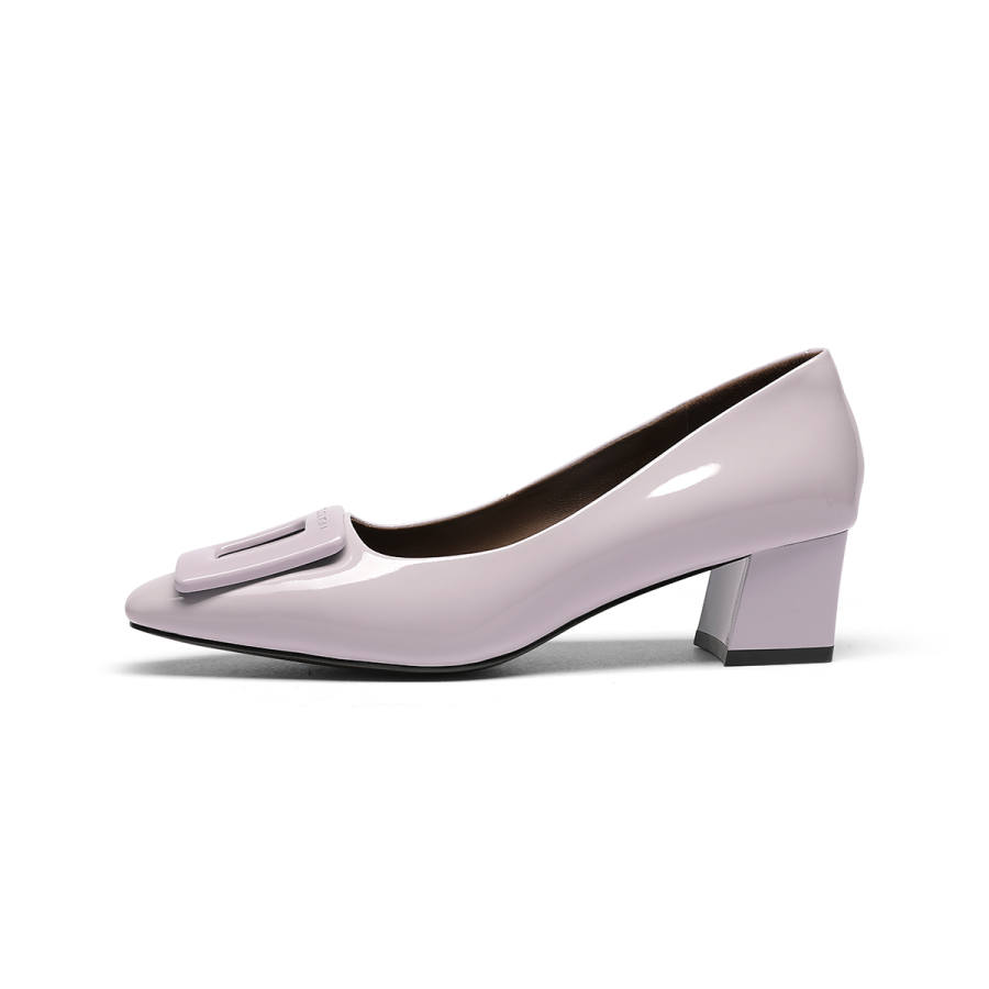 GOLDLION Cow Leather High Heels 4.5cm Women's