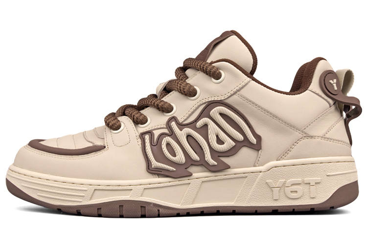 Y6T Shadow Realm Collection Top Grain Cow Leather Lightweight And Breathable Low top Skateboard Shoes Unisex Khaki