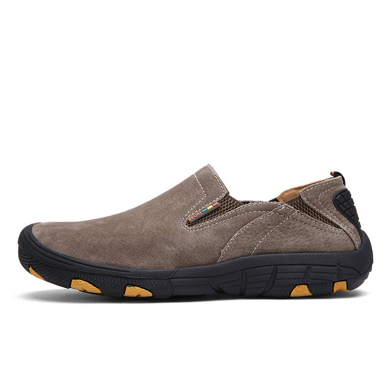 WENNAI Men's Casual Shoes Men's Low Top Brown