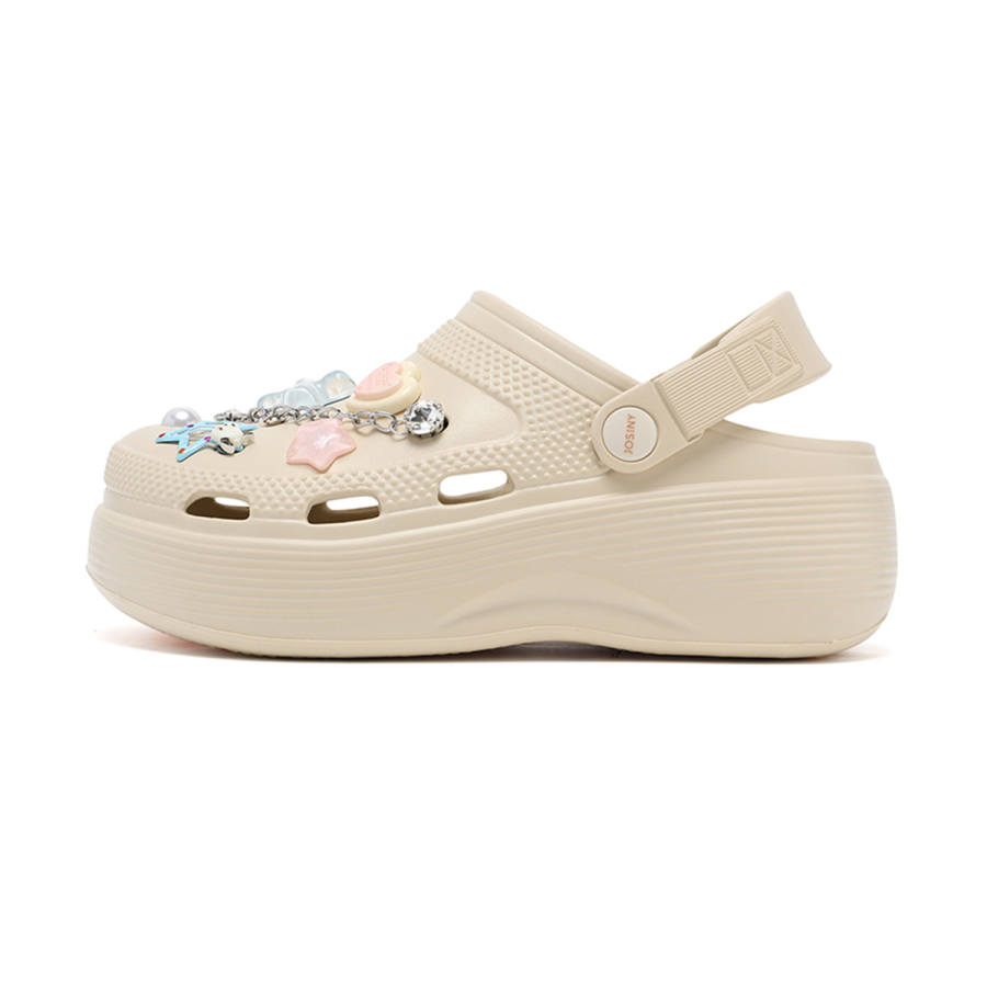 JOSINY Summer Petite Platform Height Increasing 5.4cm Outerwear Trendy Fashion Lazy Slip on EVA Clogs Women's