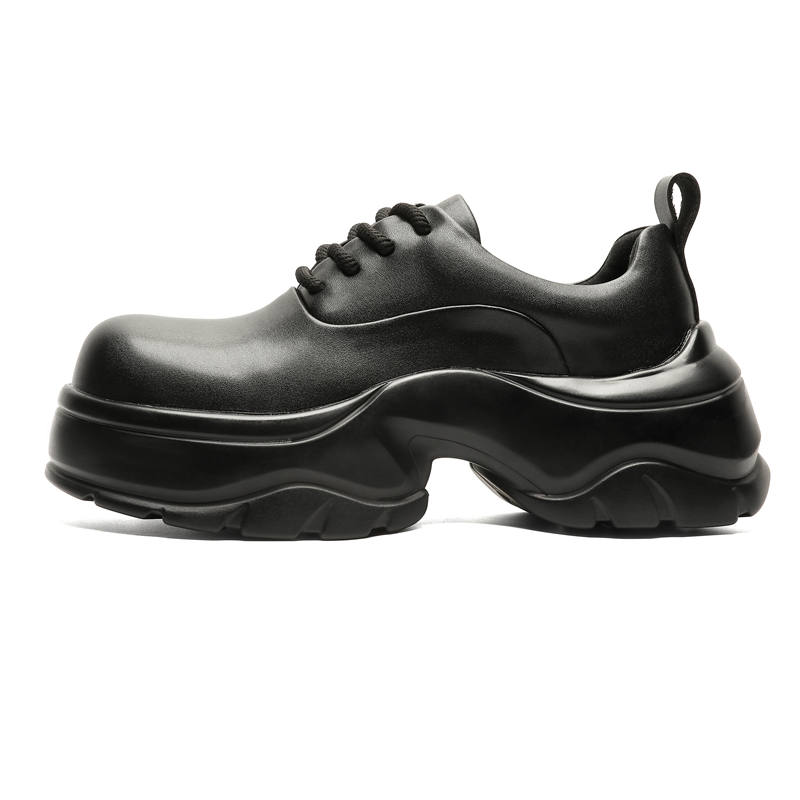 PINYI Microfiber Leather Casual Shoes Men's Black
