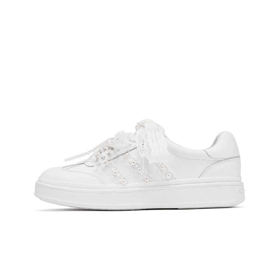 Hotwind Abrasion Resistant Abrasion Resistant Low top Skateboard Shoes Women's White