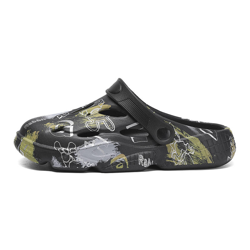 YINGLUNQISHI EVA Abrasion Resistant Abrasion Resistant Closed Toe Slippers Unisex Black