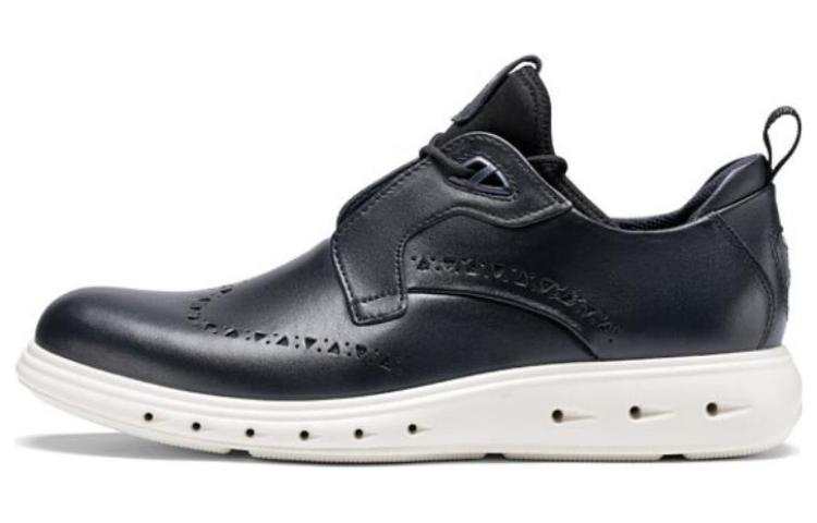 Ecco Ecco Casual Leather Shoes Men's Low Top Blue