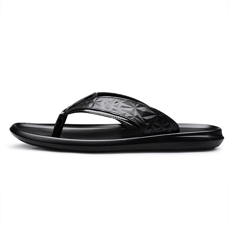 XIMO BULL XIMO BULL Embroidery Flip Flops Men's Black