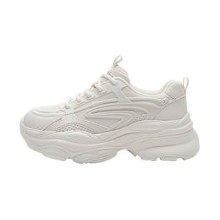 DUSTO Synthetic Leather Slip Resistant Abrasion Resistant Slip Resistant Abrasion Resistant Low top Chunky Sneakers