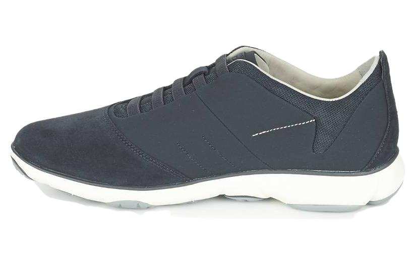 GEOX Leather Low top Casual Shoes Men's Marine Blue