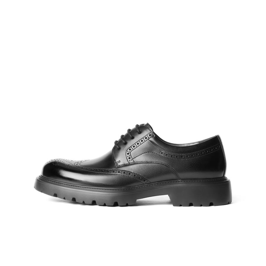 BELLE BELLE Casual Leather Shoes Men's Low Top Solid Color