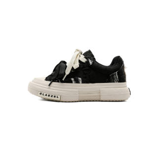 JIPOSEN Canvas Low top Casual Shoes Unisex Black
