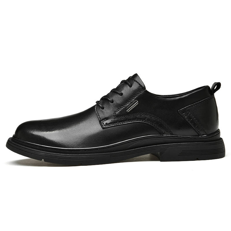 CITONGXIANSHENG Top Grain Cow Leather Casual Shoes Men's Black