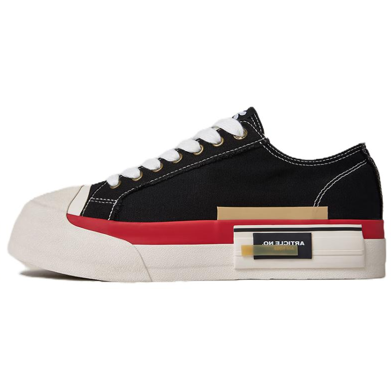 ARTICLE NO. OG. CLASSIC Slip Resistant Abrasion Resistant Low top Canvas Shoes Unisex Black Red