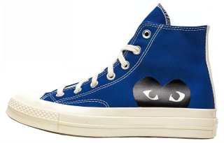 CDG Play x Converse Skateboard Shoes Men's Blue