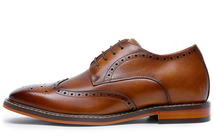 Desai Top Grain Cow Leather Dress Shoes Men's Brown