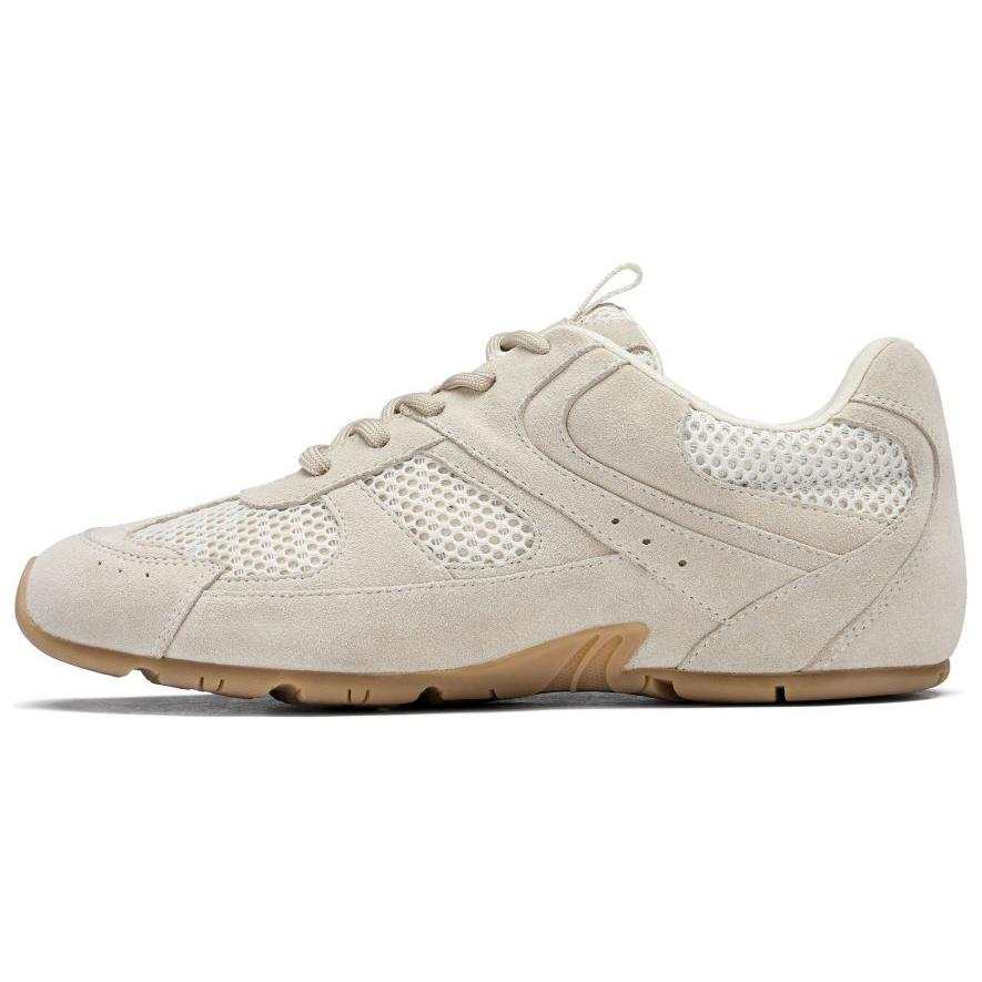 73Hours Wind Release Day Textile, Split Cow Leather Low top Casual Shoes Women's Beige