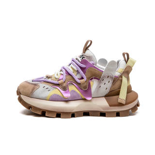 CHIBANG Top Grain Cow Leather Breathable Low top Chunky Sneakers Women's