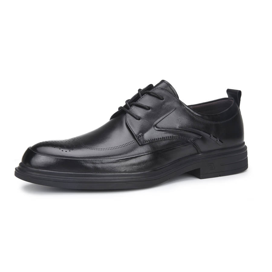 SHUPATE Cow Leather Dress Shoes Men's Black