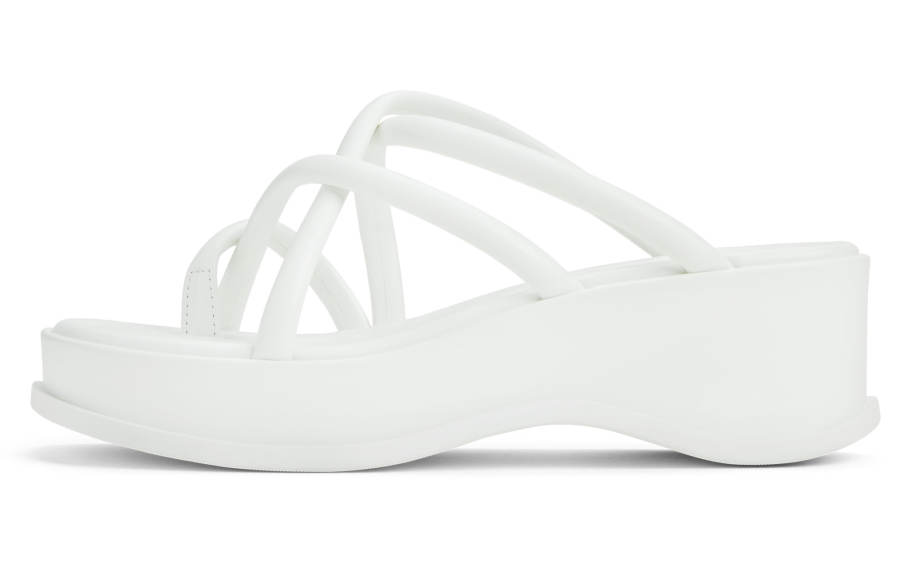 CHARLES&KEITH Composite Sole Slide Slippers Women's White/Black/Animal Print Brown/Brown
