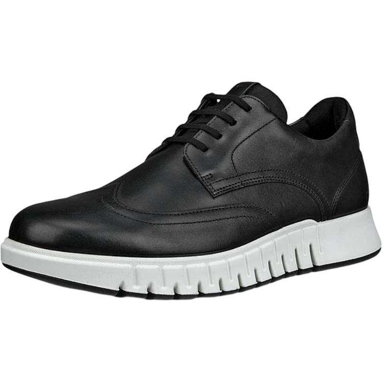 Ecco Lively Mixed Cow Leather Cushioning Slip Resistant Low top Casual Shoes Men's Black