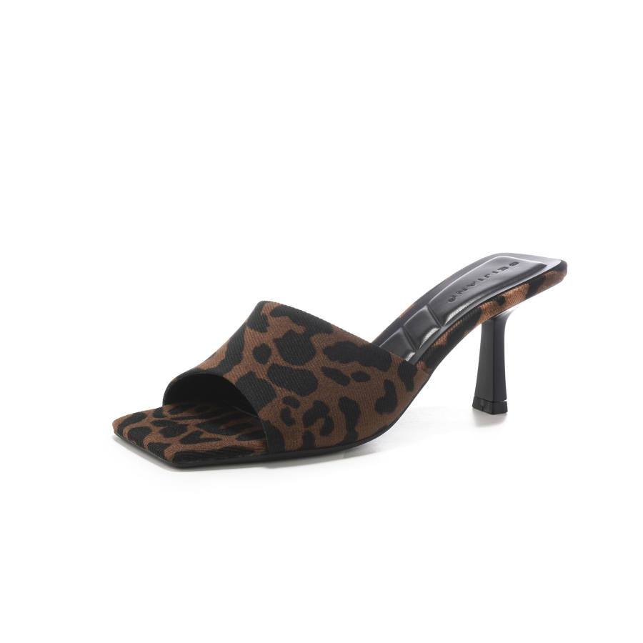 Beijiani Abrasion Resistant Slide Slippers Women's Leopard Print