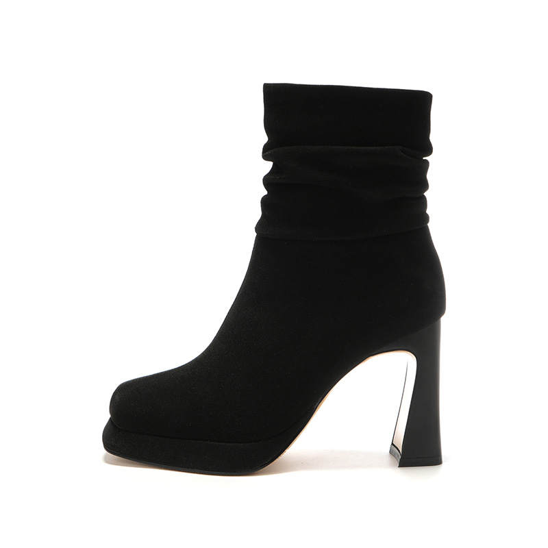 QITUMAUL Satin Ankle Boots 9cm Women's