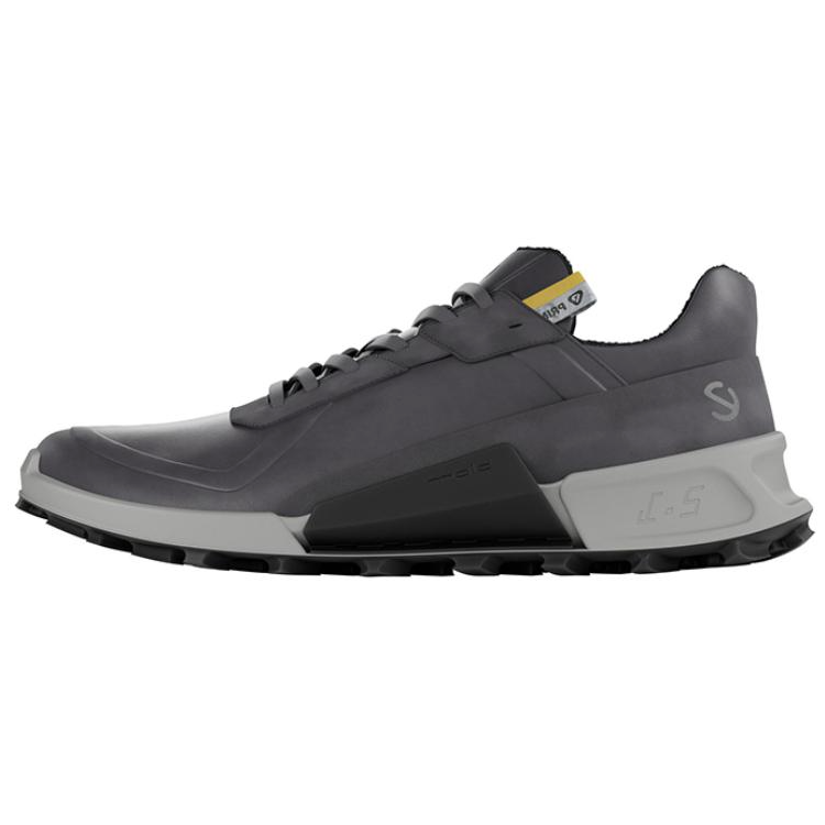 Ecco Ecco Step 2.1 Series Cow Leather Casual Shoes Men's Gray
