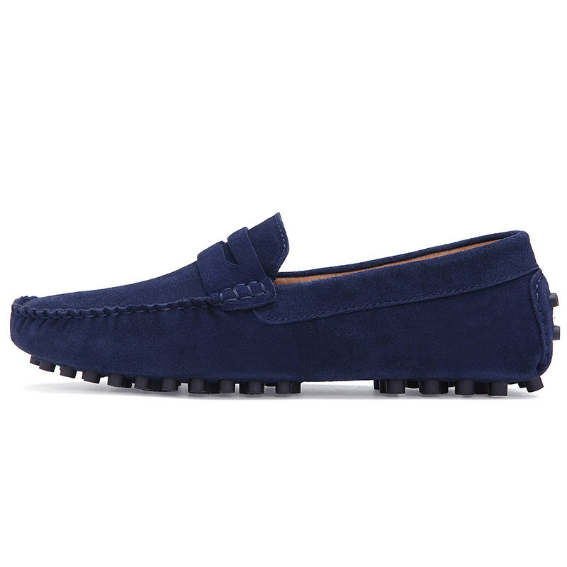 GONGNIUMEILI Gommino Loafers Men's Blue/Light Brown/Burgundy/Black/Gray
