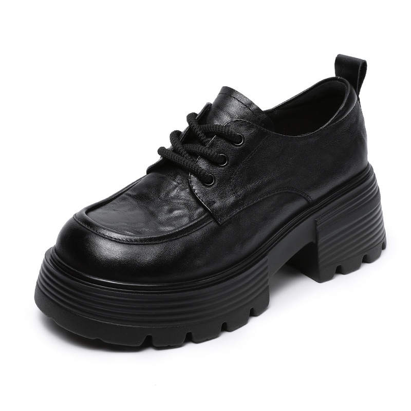 Devanro Devanro Top Grain Cow Leather Casual Shoes 6.5cm Women's