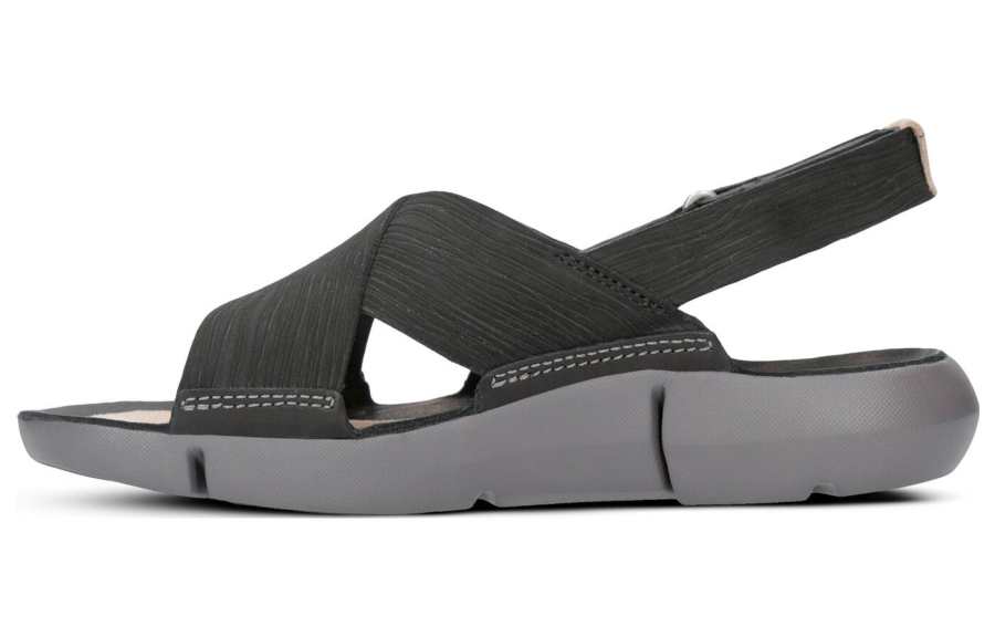 Clarks Leather Comfortable And Trendy Beach Sandals Women's Black