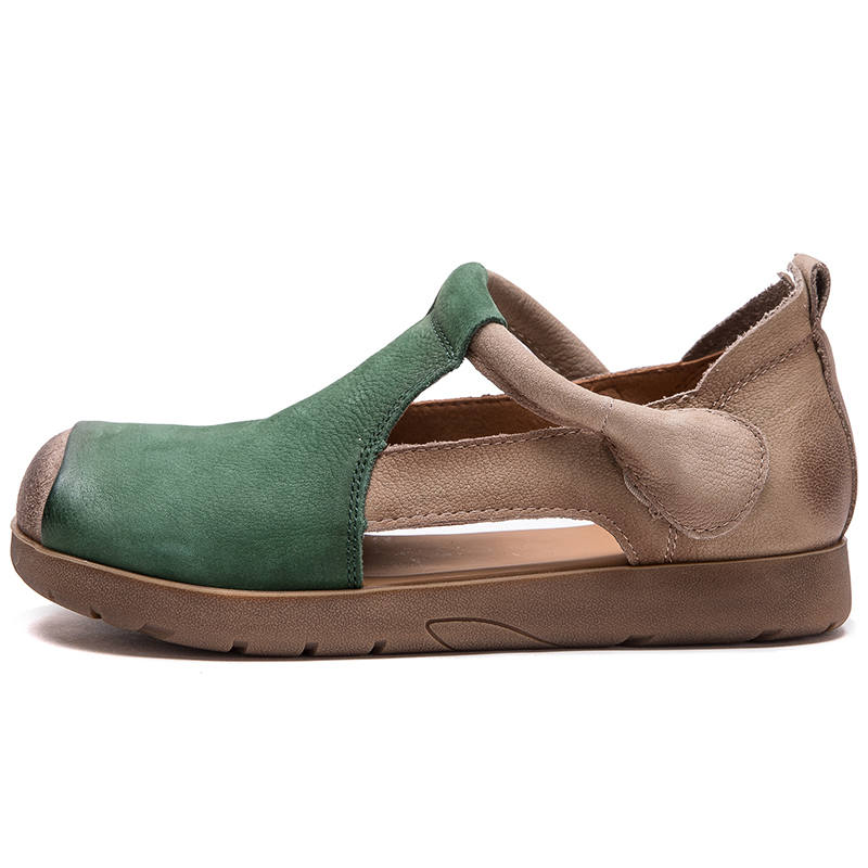 JIEZHOU Top Grain Cow Leather Casual Shoes Women's