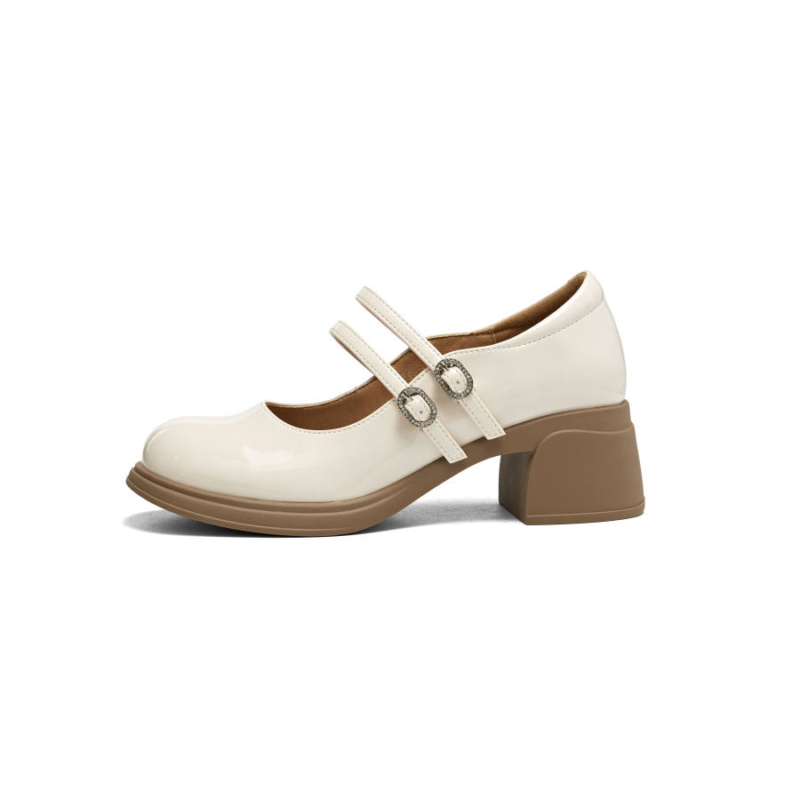 KEKAFU Synthetic Leather Chunky Heel Mary Jane Shoes 5CM Women's