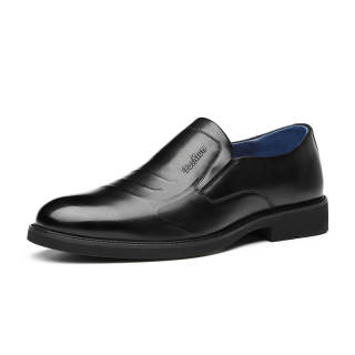 QIAONAI Casual Leather Shoes Men's Black