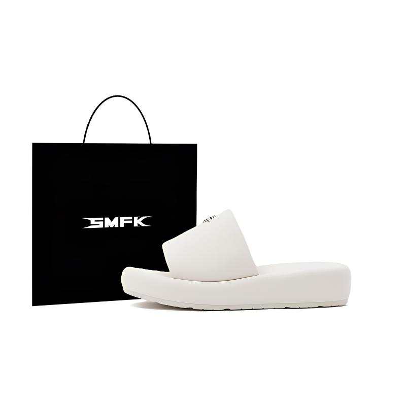 SMFK Slide Slippers Women's Snow Mountain White