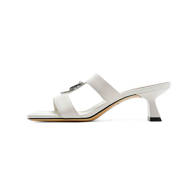 HARSON HARSON Slide Slippers Women's Ecru/Black
