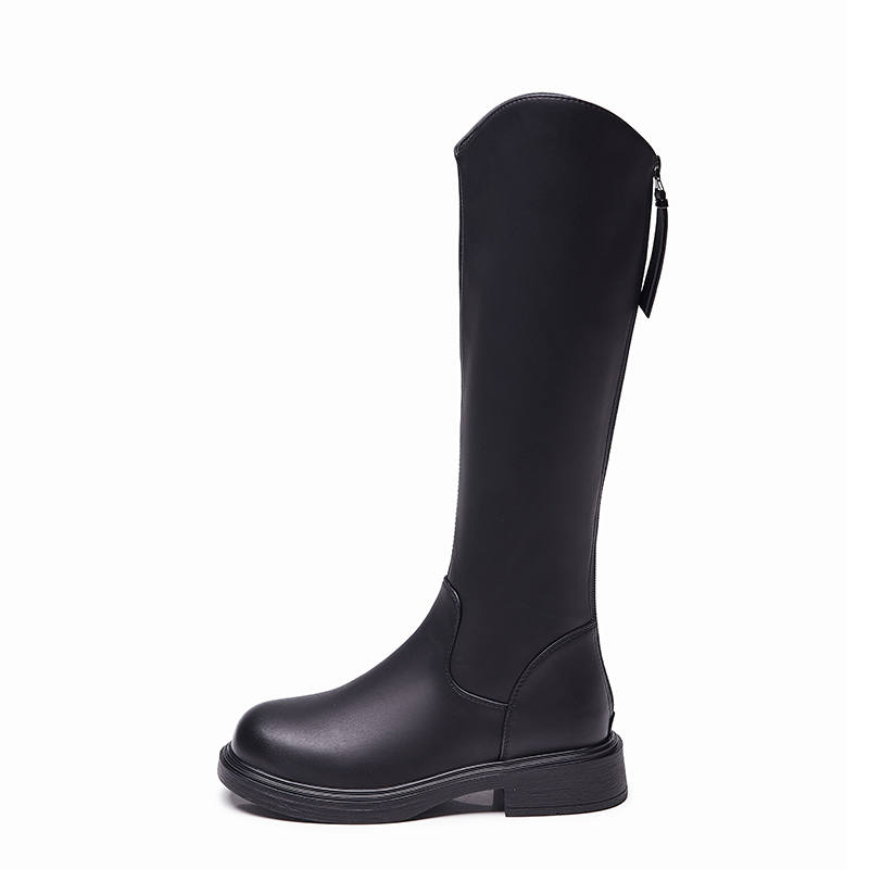GONGNIUMEILI Fashion Versatile Fleece Lined Knight Boots Knee high Boots Women's