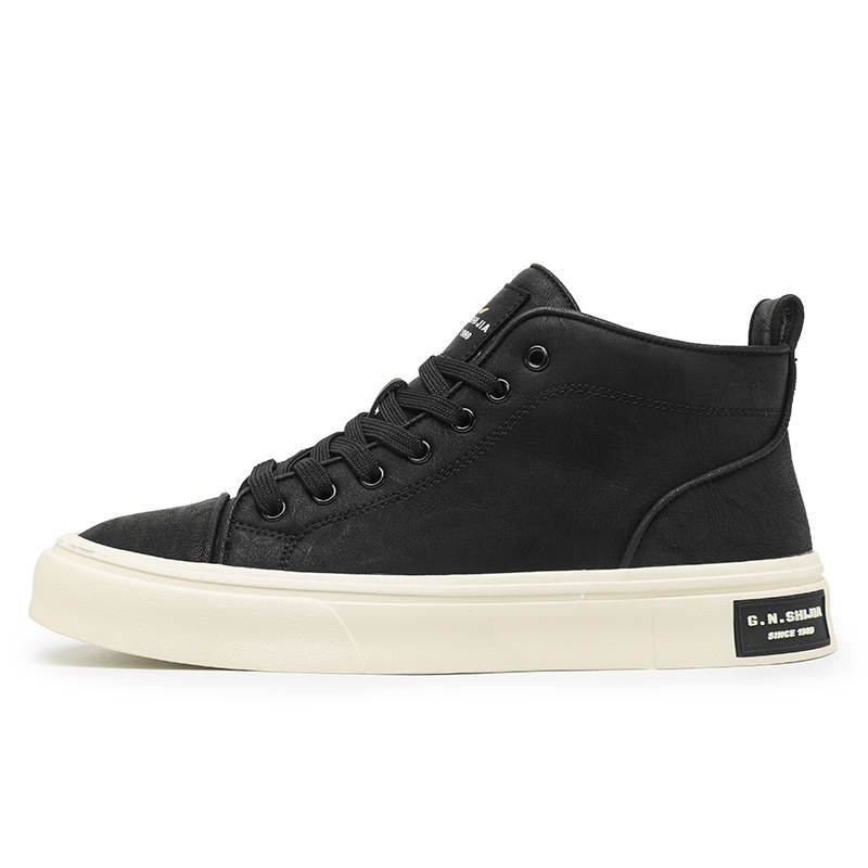 G.N.SHIJIA Board Cow Collection Synthetic Leather Mid top Skateboard Shoes Men's