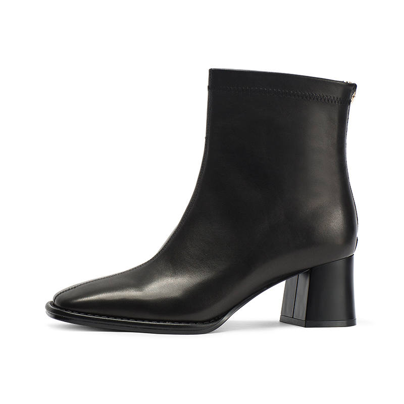 Coup De Foudre Top Grain Cow Leather Ankle Boots 5.5cm Women's