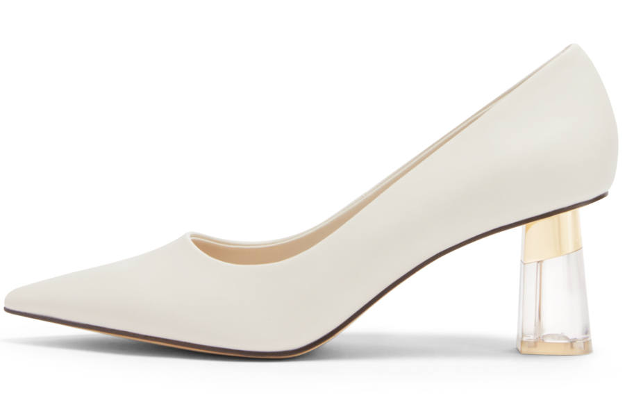 CHARLES&KEITH High Heels Women's Chalk White/BLUSH Light Red/Black