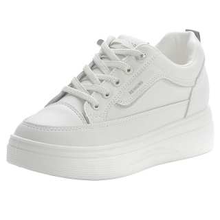 REIHUNG Synthetic Leather Low top Skateboard Shoes Women's White