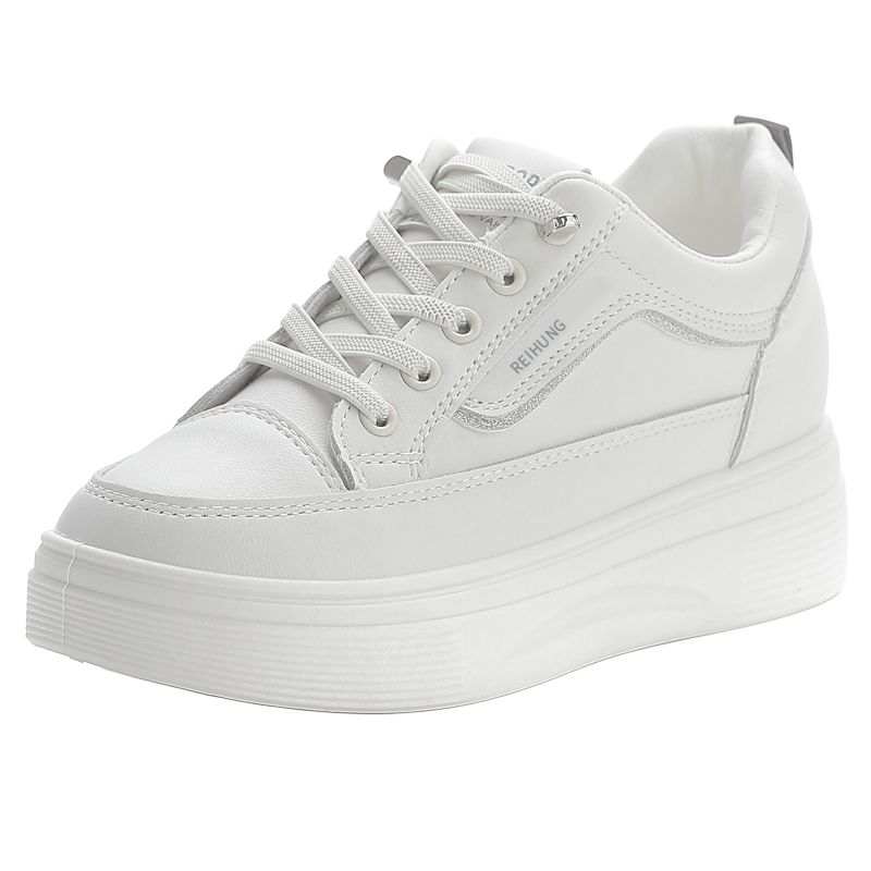 REIHUNG Synthetic Leather Low top Skateboard Shoes Women's White