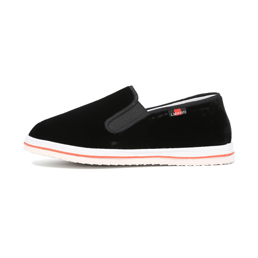 LAOMEIHUA Traditional Cloth Shoes Men's Low Top Black